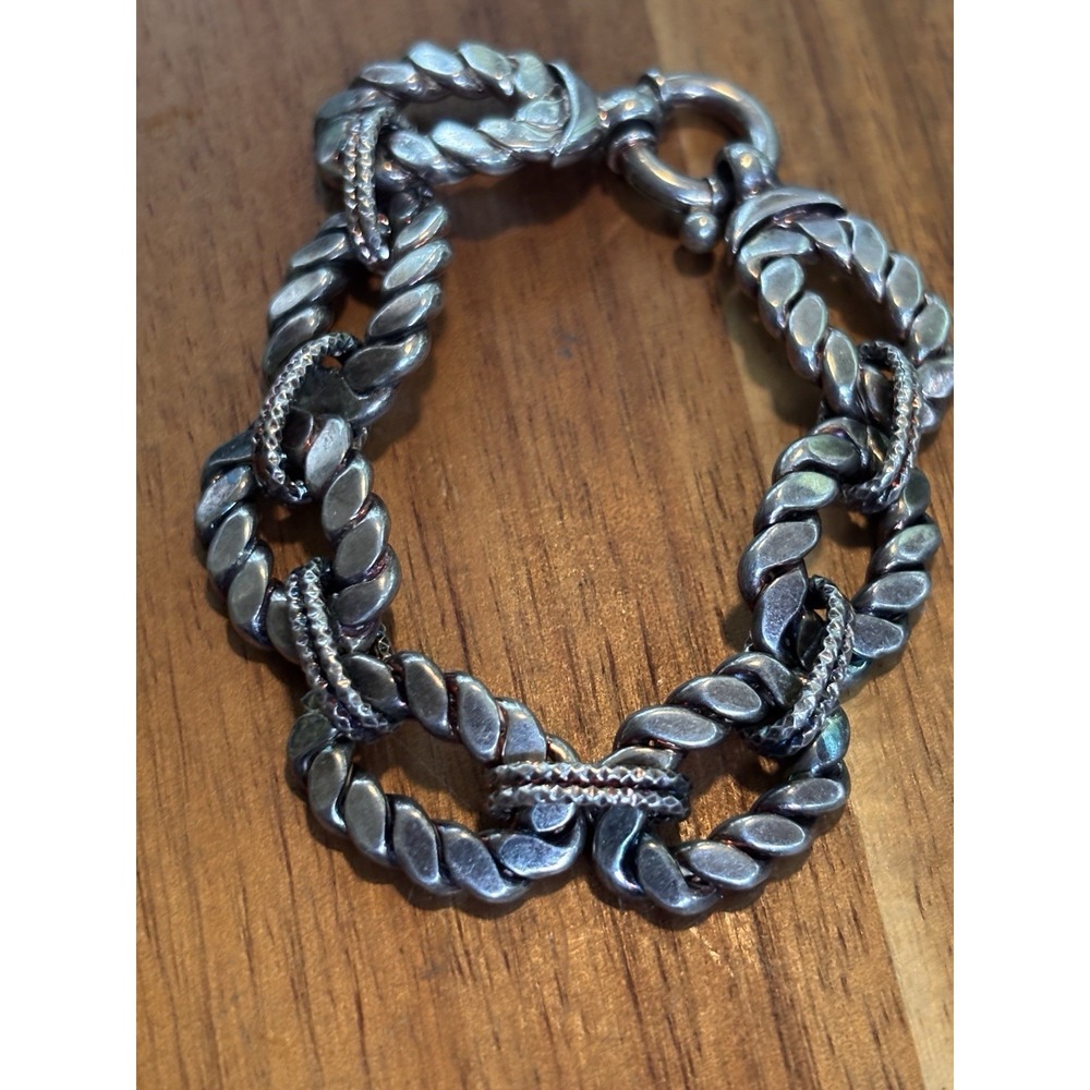 Vintage MILOR Sterling Silver Bracelet 19.7 Grams 6.5"